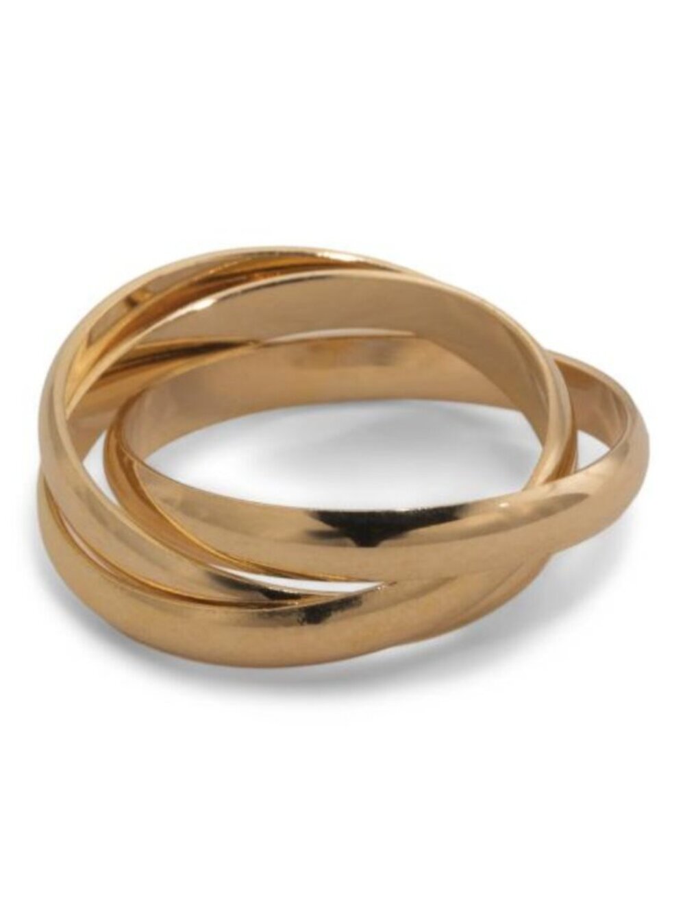MILOR SILVER Made In Italy 18kt Gold Plated Interlocking Rings